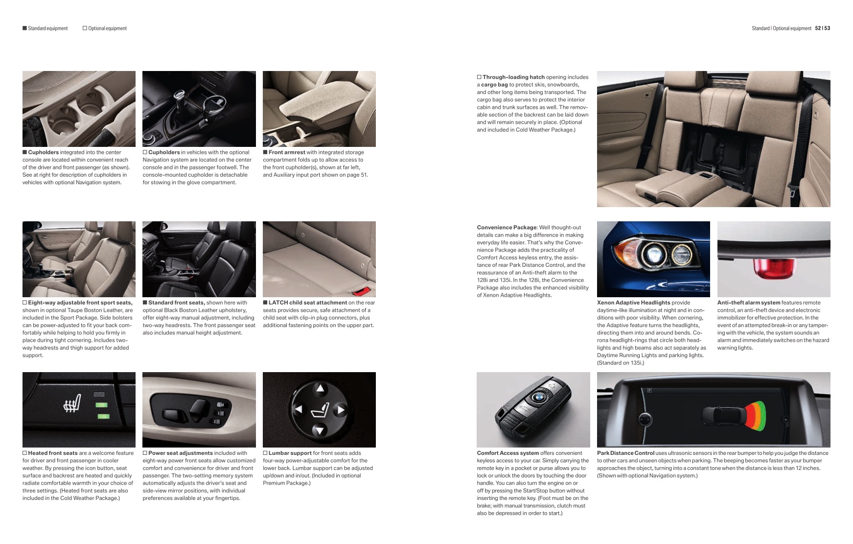 2011 BMW 1-Series Convertible Brochure Page 35